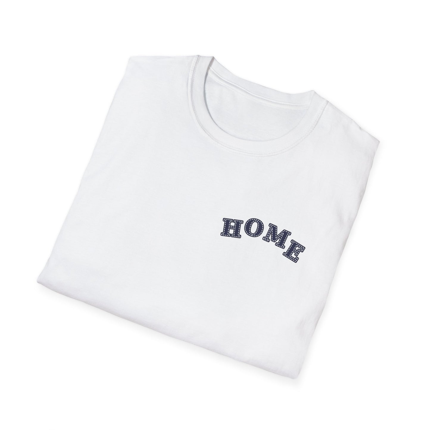 Home, Is Where The Heart Is, Chest Tee — Minimalist 'HOME' Graphic T-Shirt