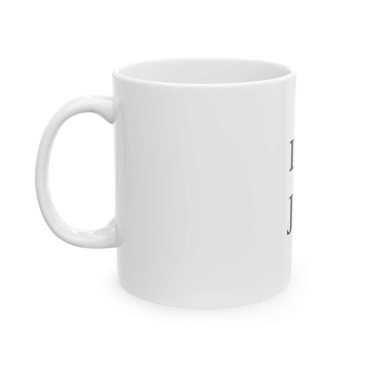 I  Love JC Ceramic Mug — Love J C Initials Coffee Cup (11oz, 15oz)