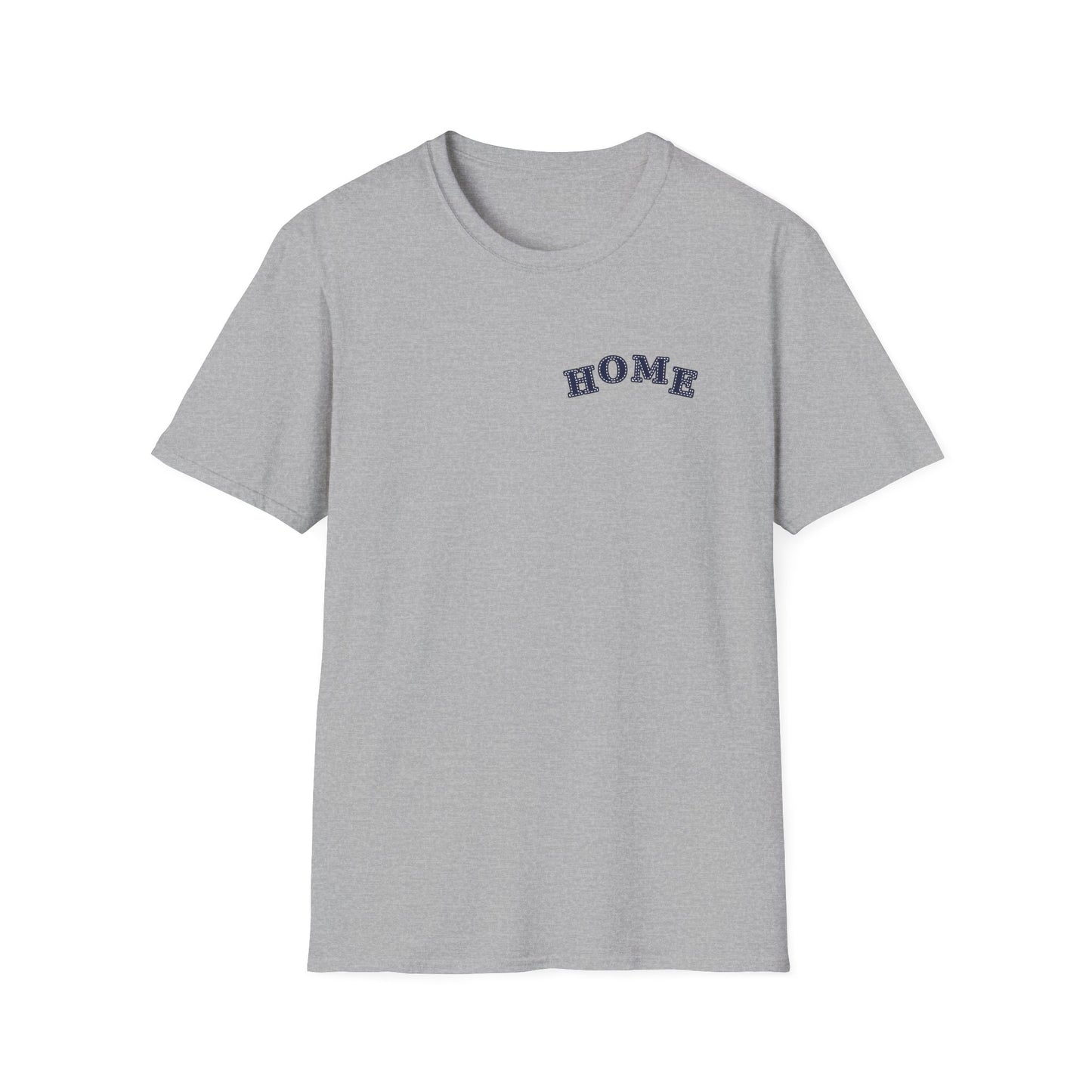 Home, Is Where The Heart Is,  Chest Tee — Minimalist 'HOME' Graphic T-Shirt