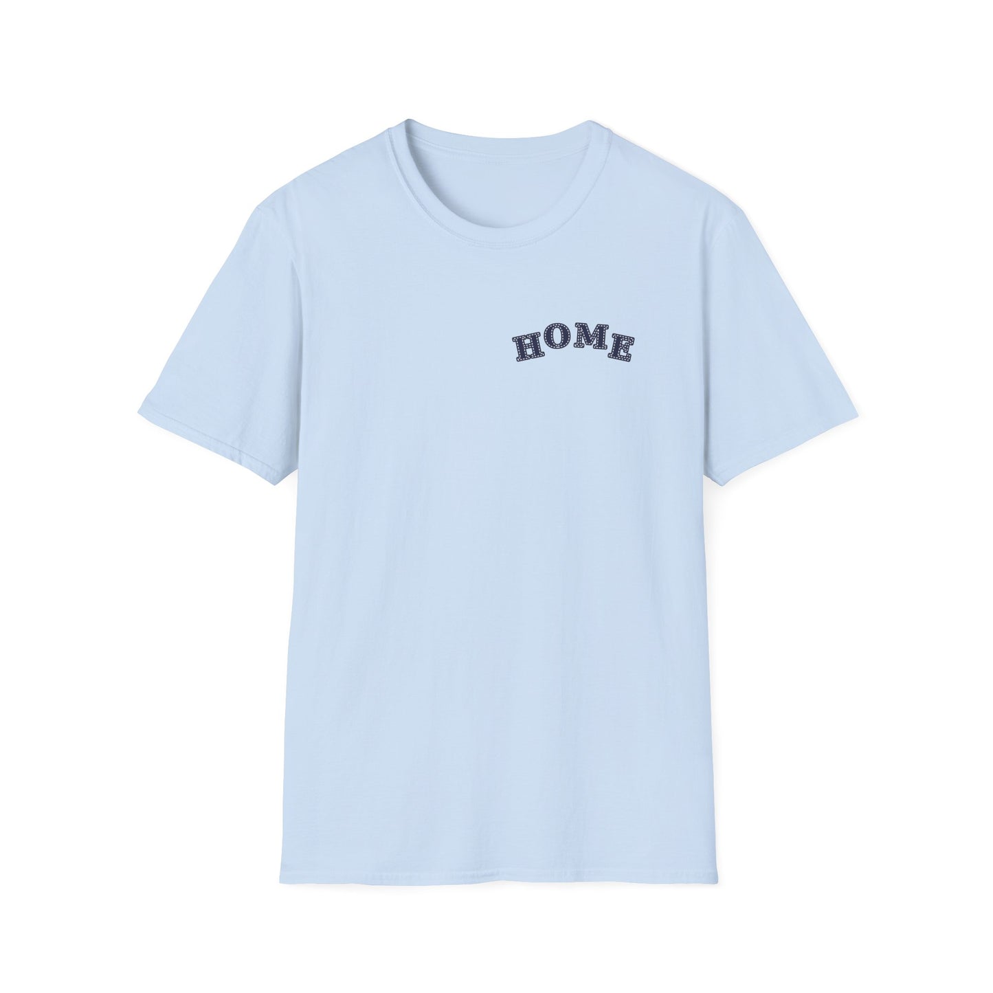 Home, Is Where The Heart Is,  Chest Tee — Minimalist 'HOME' Graphic T-Shirt
