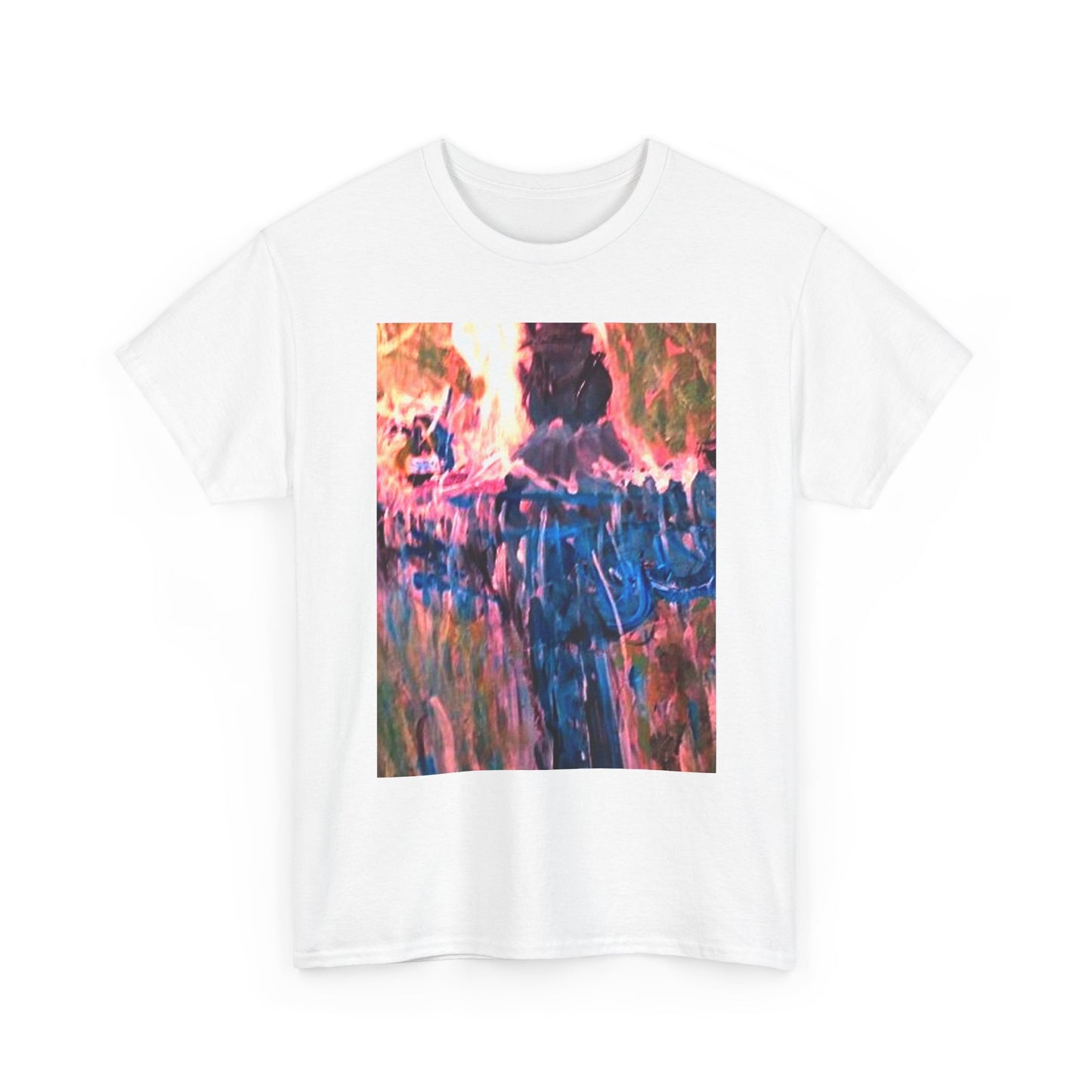 The Fountain Van Vorst Park Graphic T-Shirt- abstract, colorful tee captures the vibe of this neighborhood gem.
