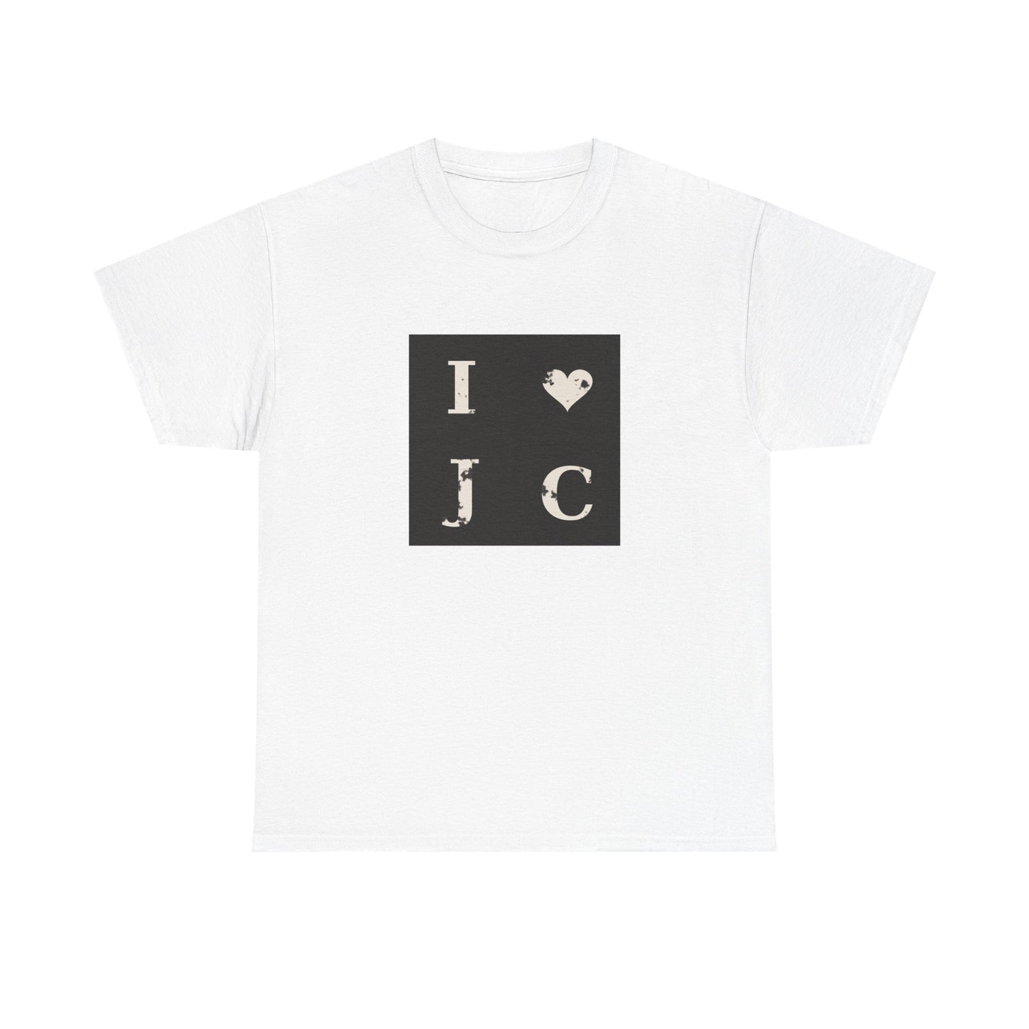I  Heart JC --- Distressed Vintage Block Tee —