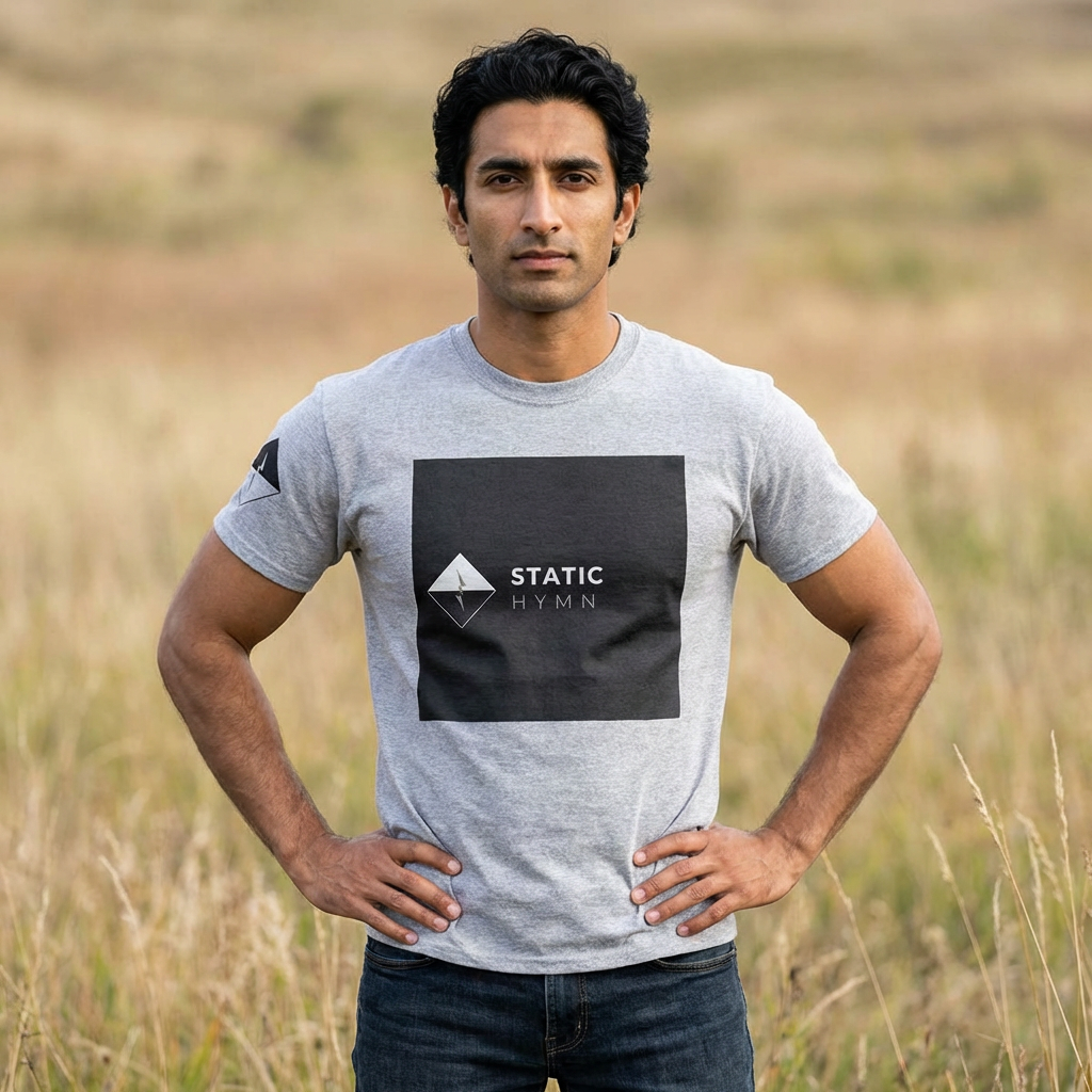 Static Hymn Logo Tee — Minimalist Band Graphic T-Shirt