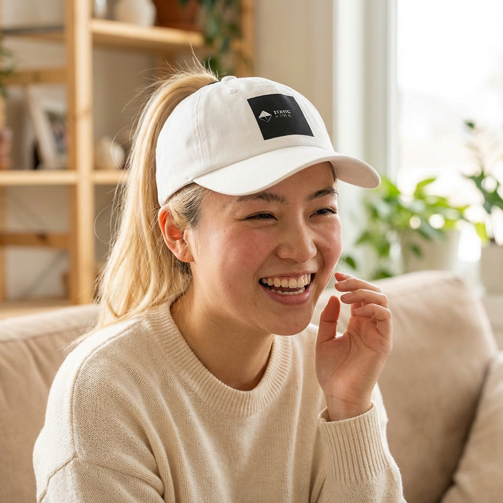 Classic Dad Cap — "Static Hymn" Embroidered Baseball Hat