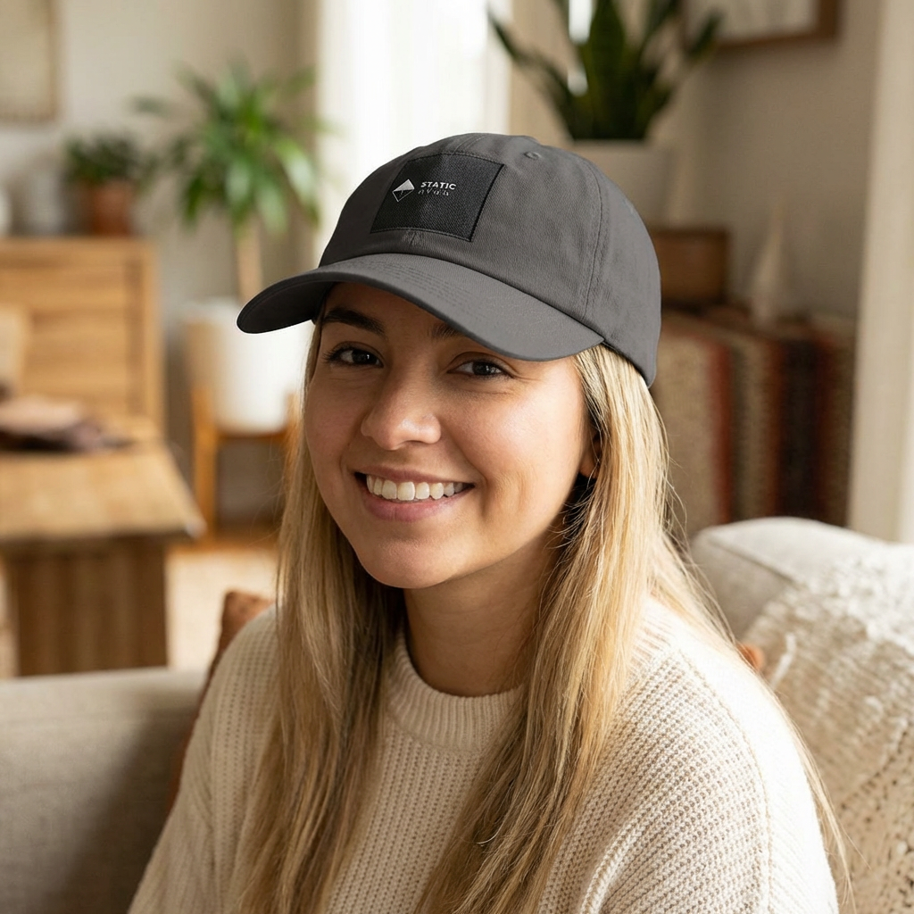 Classic Dad Cap — "Static Hymn" Embroidered Baseball Hat
