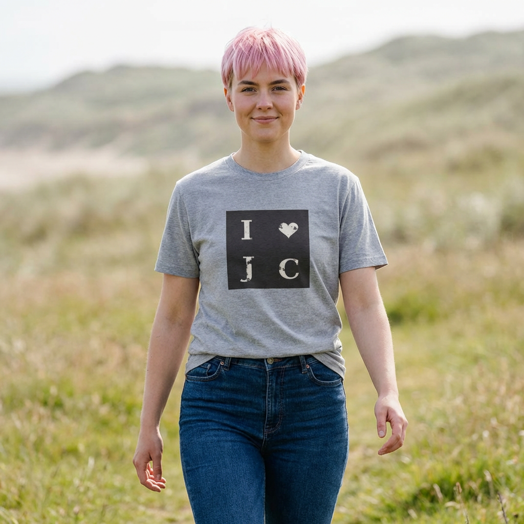 I  Heart JC --- Distressed Vintage Block Tee —