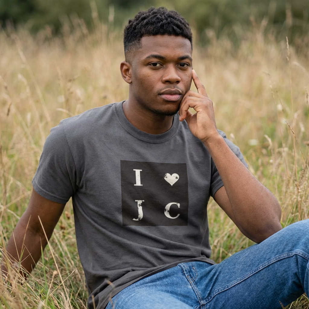 I  Heart JC --- Distressed Vintage Block Tee —