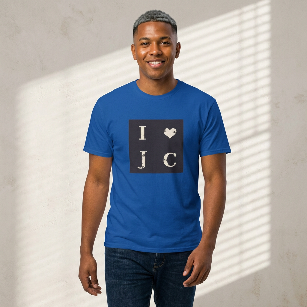 I  Heart JC --- Distressed Vintage Block Tee —