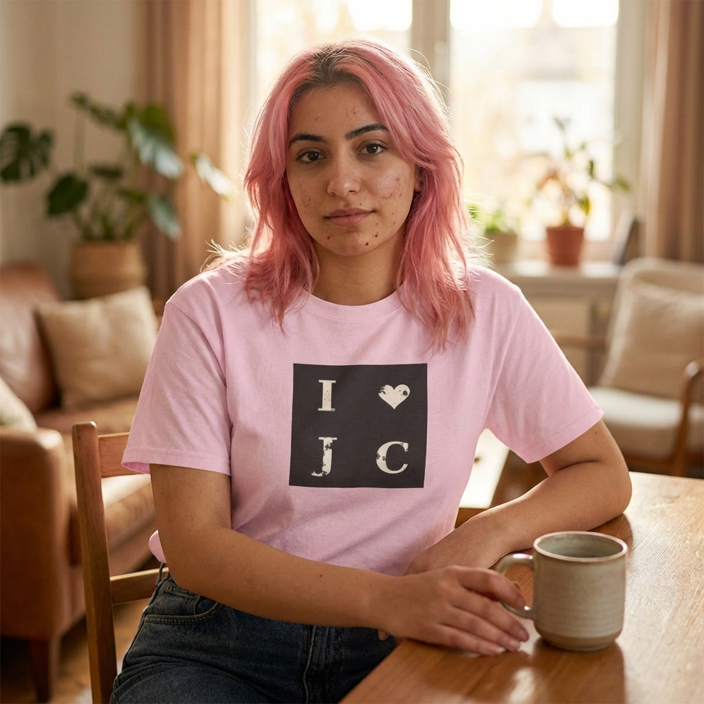 I  Heart JC --- Distressed Vintage Block Tee —