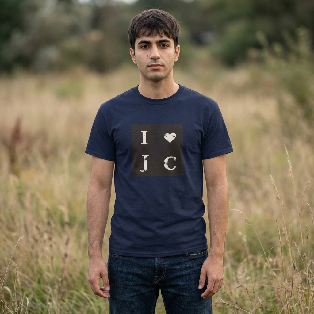 I  Heart JC --- Distressed Vintage Block Tee —