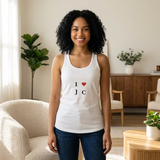 I Love J C Racerback Tank — Women's Tank Top