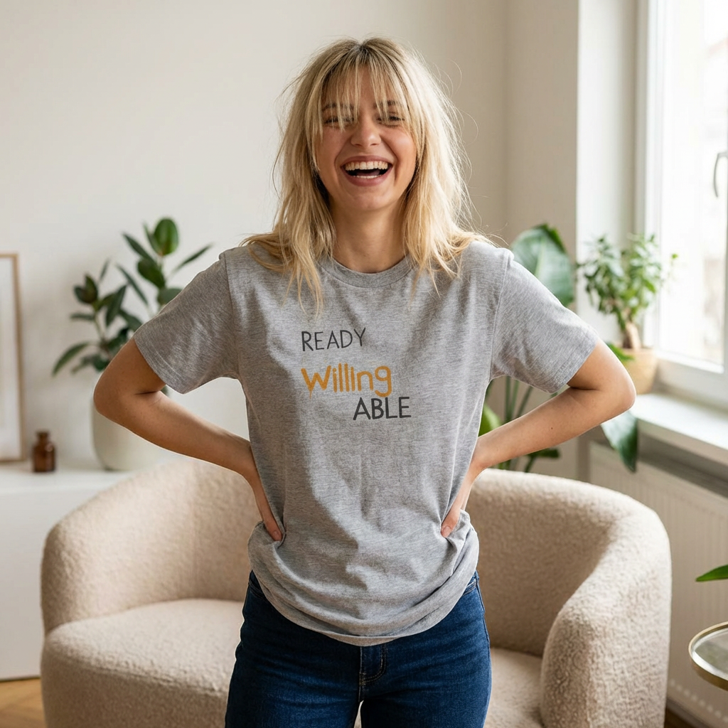Ready Willing Able T-Shirt — Motivational Minimalist Tee