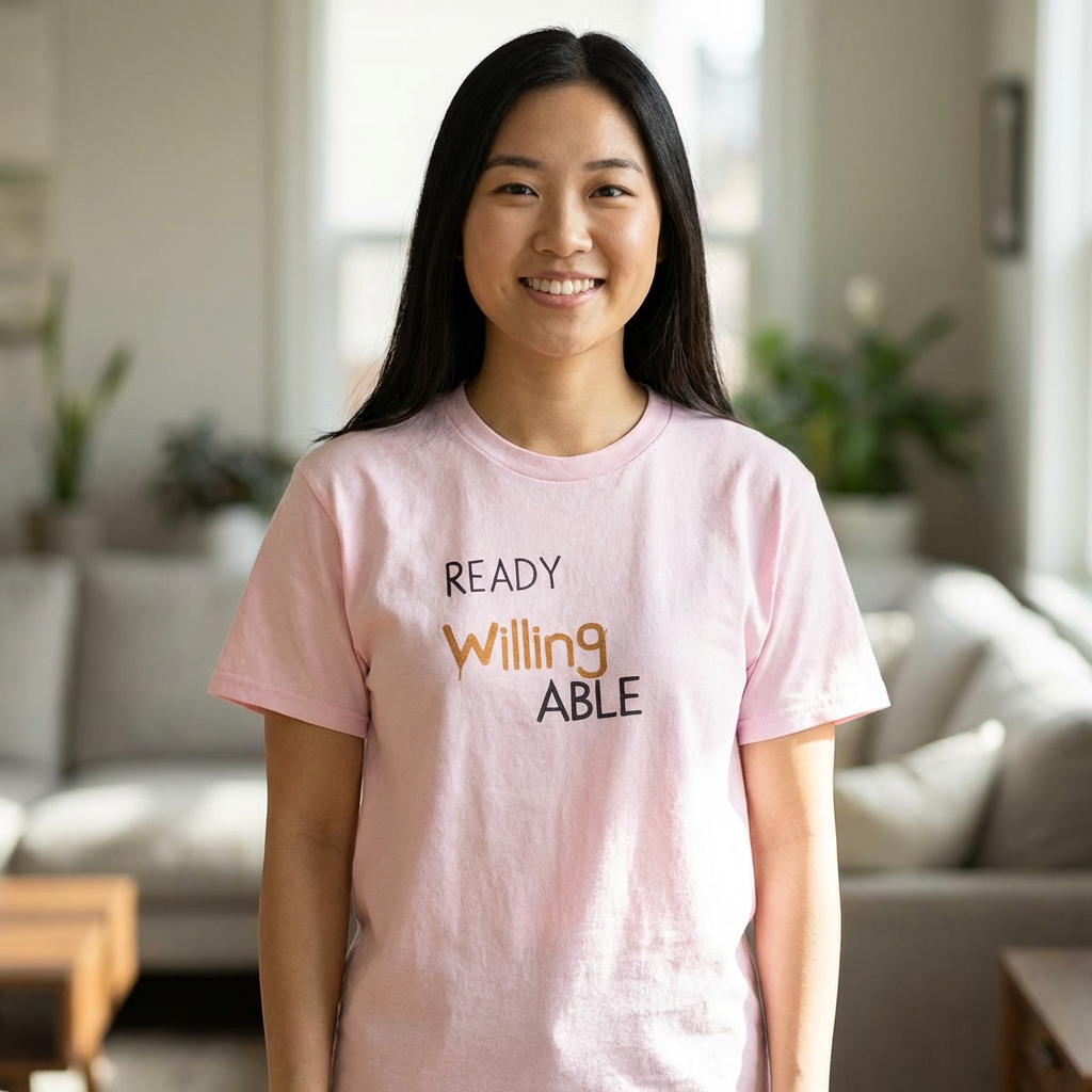 Ready Willing Able T-Shirt — Motivational Minimalist Tee