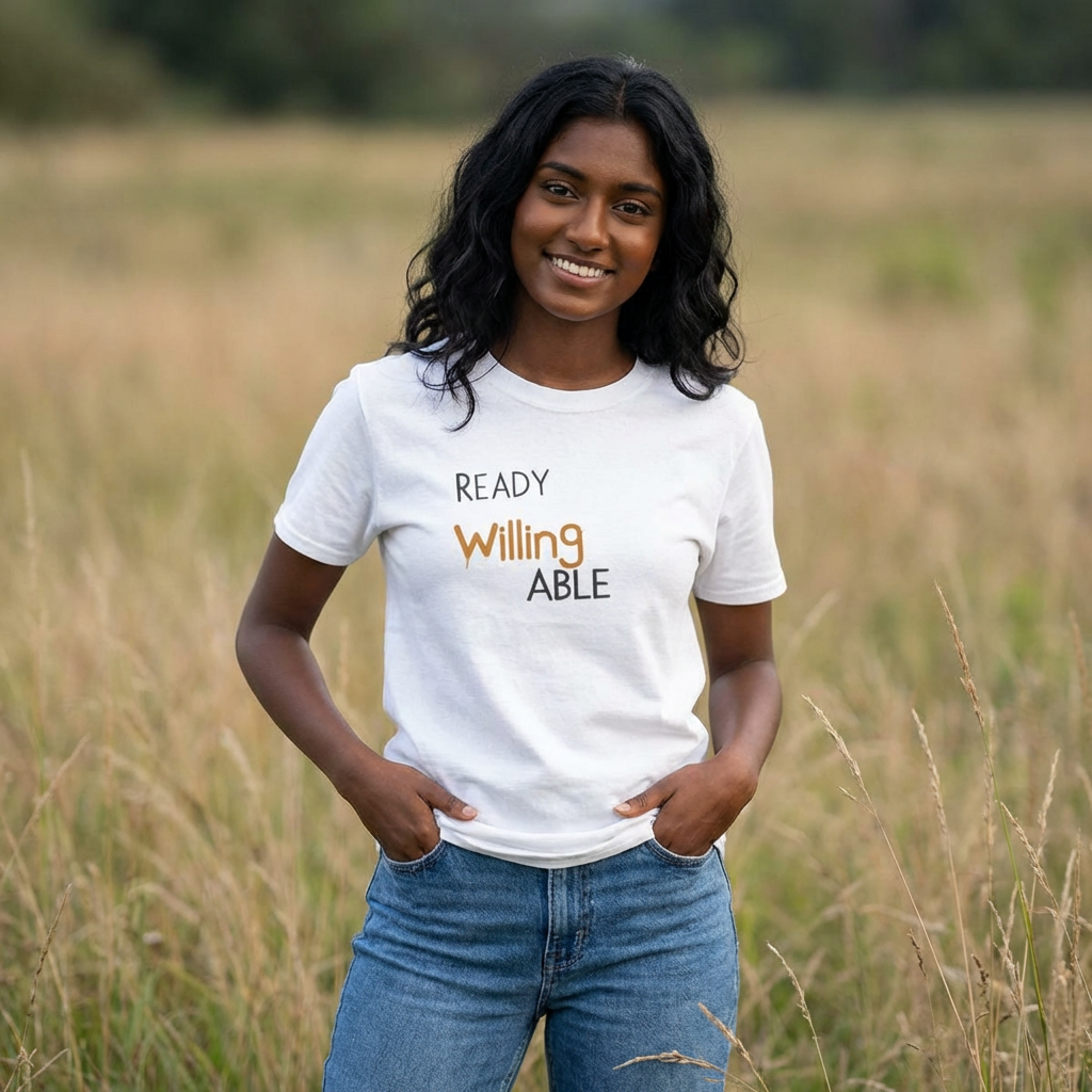 Ready Willing Able T-Shirt — Motivational Minimalist Tee