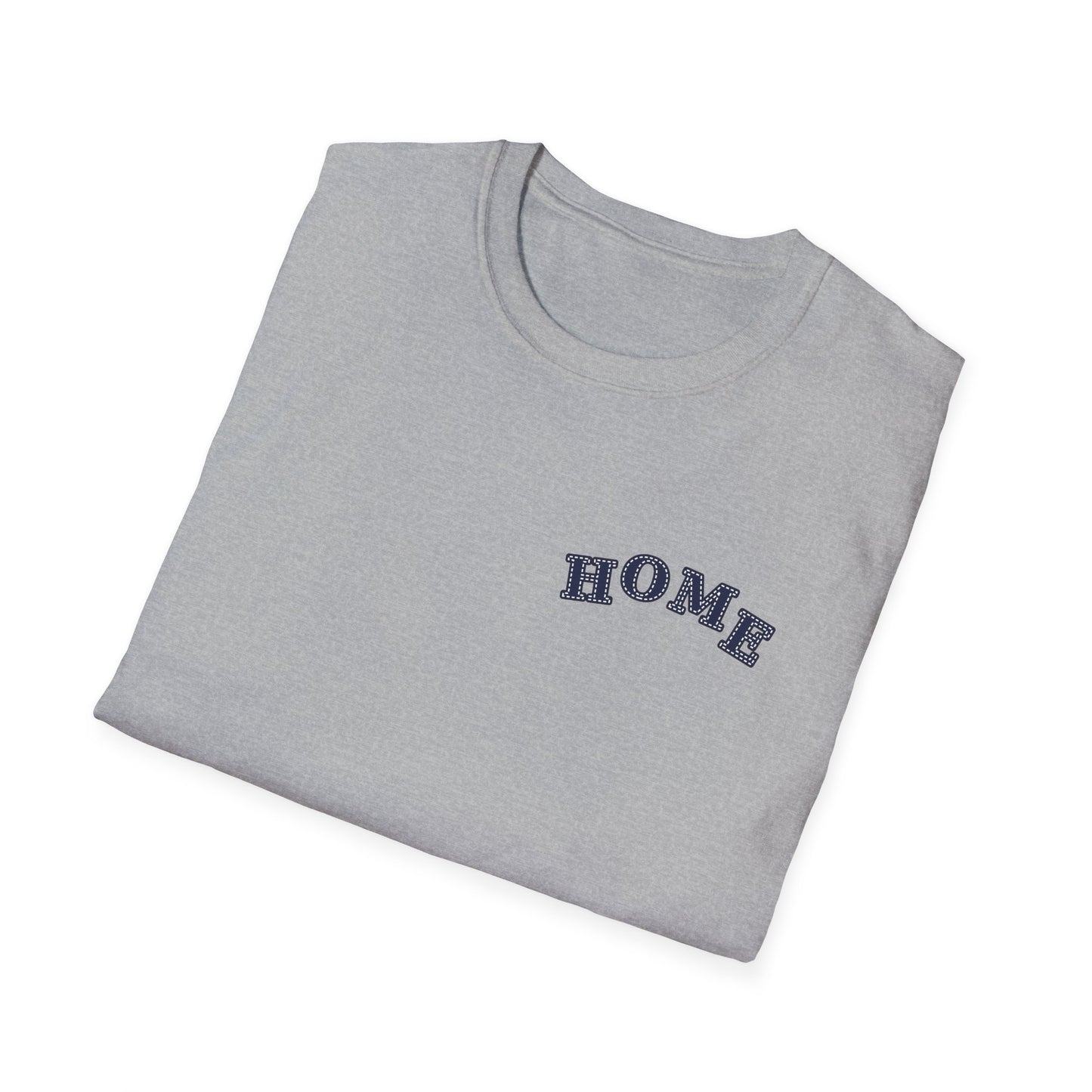Home, Is Where The Heart Is,  Chest Tee — Minimalist 'HOME' Graphic T-Shirt