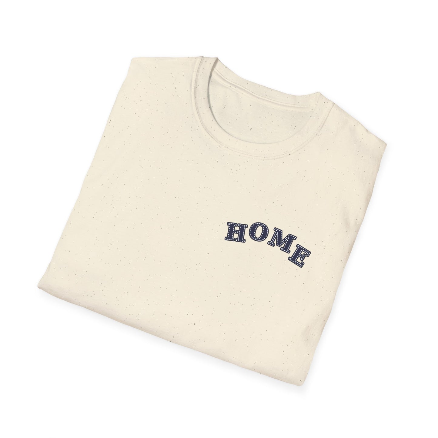 Home, Is Where The Heart Is,  Chest Tee — Minimalist 'HOME' Graphic T-Shirt