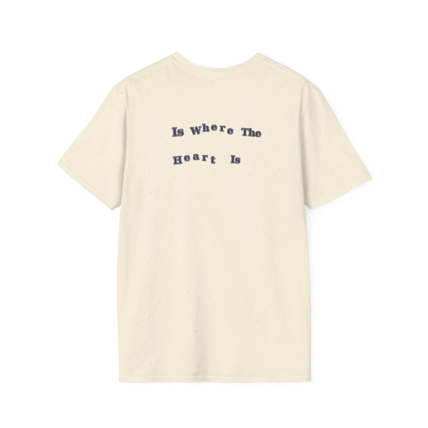 Home, Is Where The Heart Is,  Chest Tee — Minimalist 'HOME' Graphic T-Shirt
