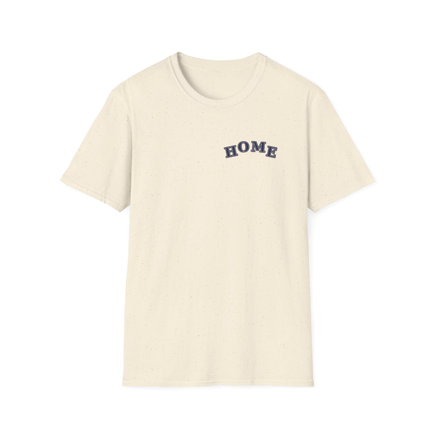 Home, Is Where The Heart Is,  Chest Tee — Minimalist 'HOME' Graphic T-Shirt